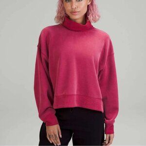 Lululemon Softstreme Turtleneck Pullover Sz 10 Pomegranate NWT $140